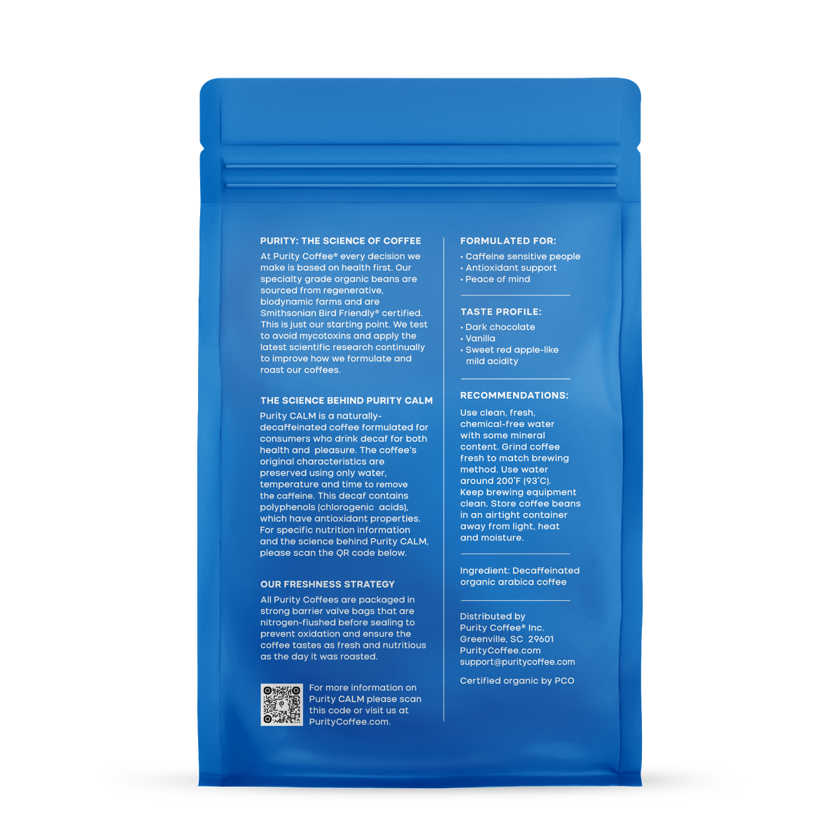 Wholesale - CALM: Decaf Whole Bean Coffee 12oz 6pk